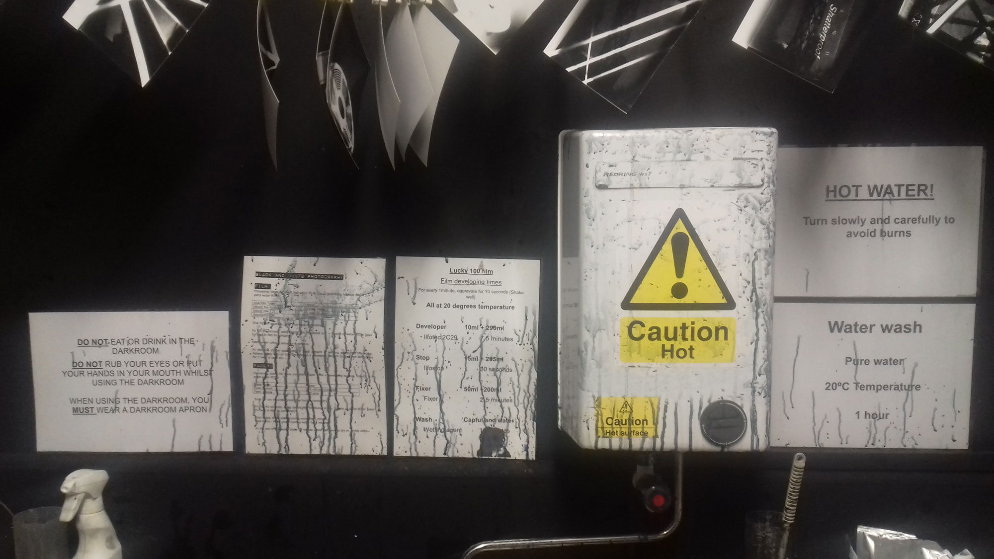 messy darkroom