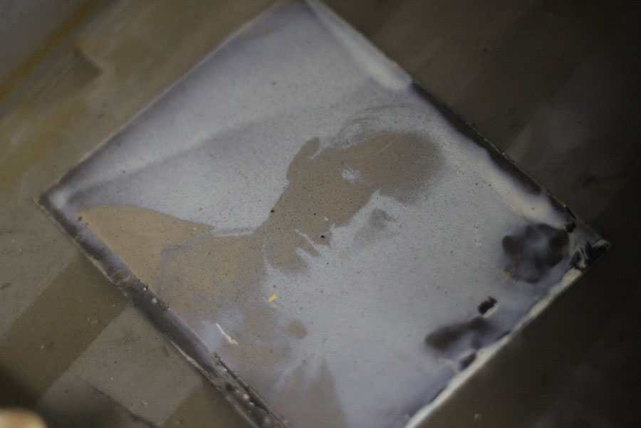 large format tintype portrait