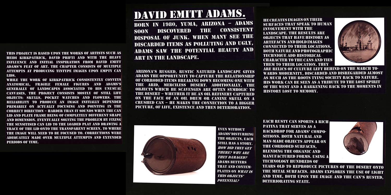 This was the first attempt at this multiple exposure wet plate photography. It is obviously of poor quality but does show the true potential of the project. A multitude of issues with the image including; overexposure; the chemical marks (possibly due to under developing); accidental movement of the camera between flashes; and the fact that it hardly depicts a multiple exposure image, appearing more like a face with a skull in the background. So funny are my students that not only do they produce technically excellent work but they also find ways to take a dig at me during their project write up. The task of recreating and improving upon the seemed near impossible. It is evident, that after many failed attempts, this was the only adequate example: overexposed, out of focus and the two objects do not align. The next image is however a great improvement, despite the obvious movement of the subject (it’s worth pointing out here that it is indeed me, Liam Smith the photography teacher, in the photograph. Once again students love taking a dig). Improvising a way of stencilling each part of the double exposure to align the two images improved the composition massively, there has been development in the exposure and focus. Unfortunately, the process and effort was not efficient enough to produce an A-Level book in the given time. If the project was to continue there would certainly be further experimenting with the composition and material. Some initial ideas are portraits of a person’s back with the spinal vertebrae double exposed onto it.