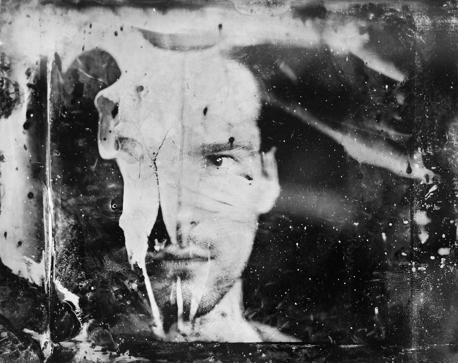 double exposed tintype