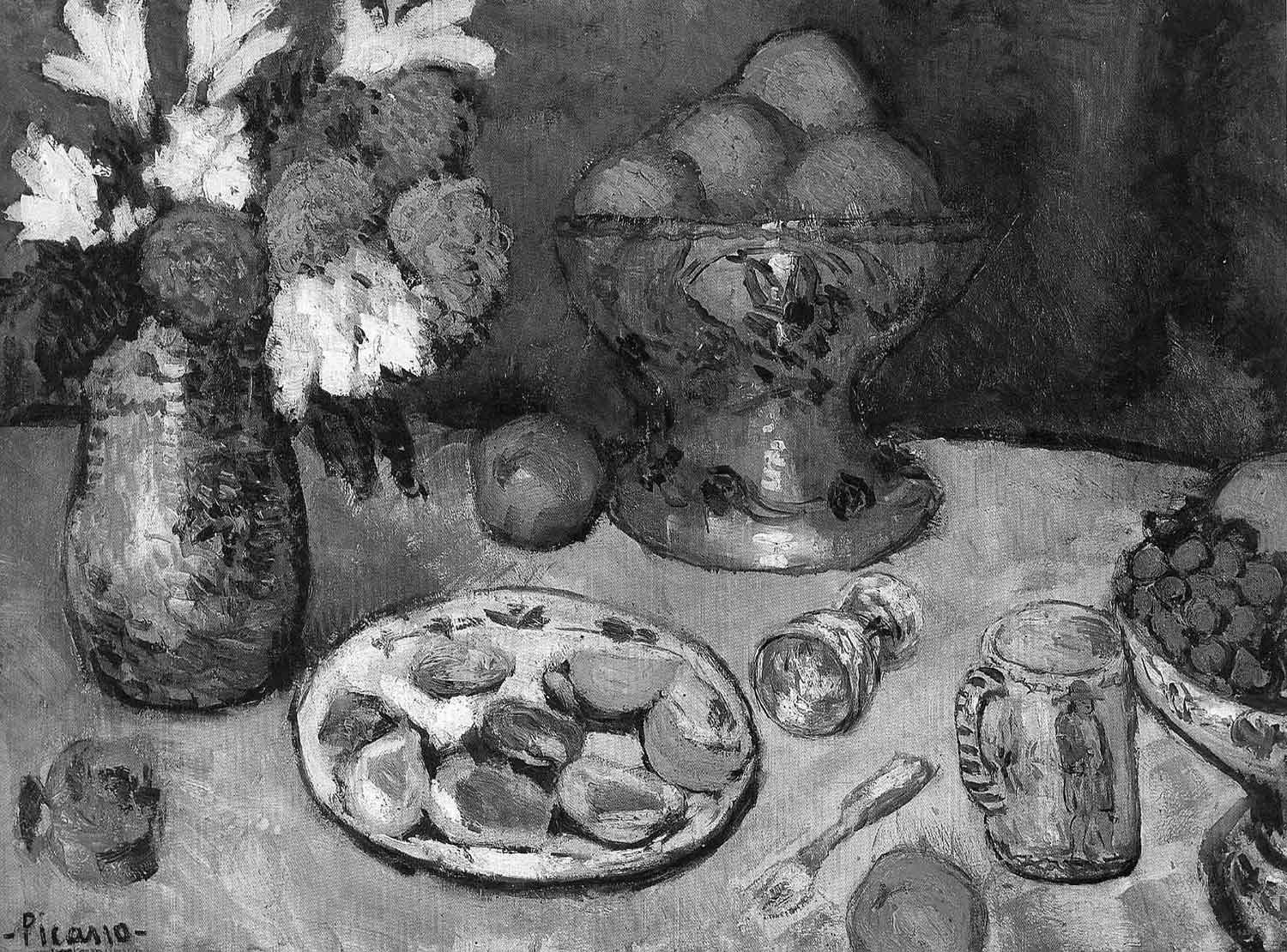 picasso in black and white