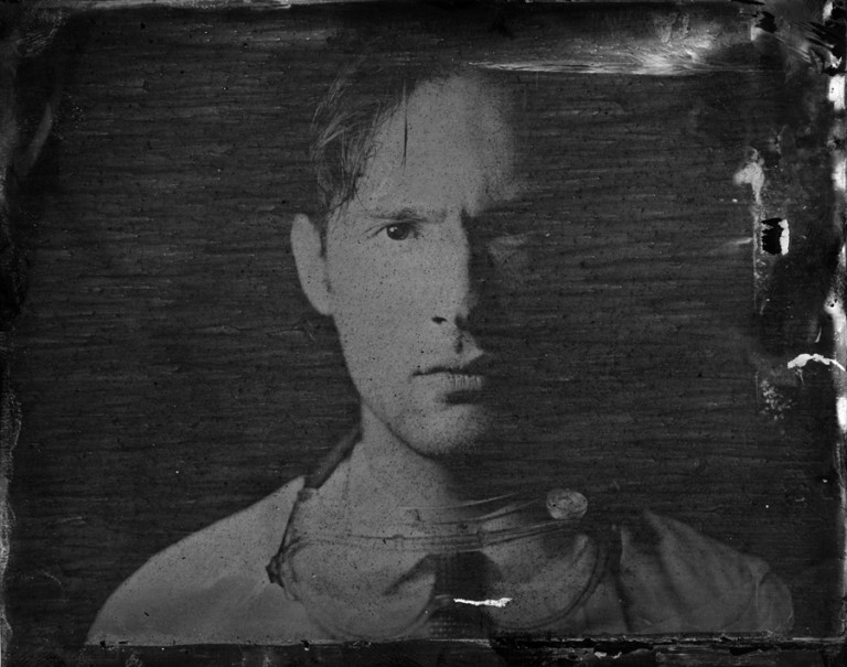 large format tintype portrait