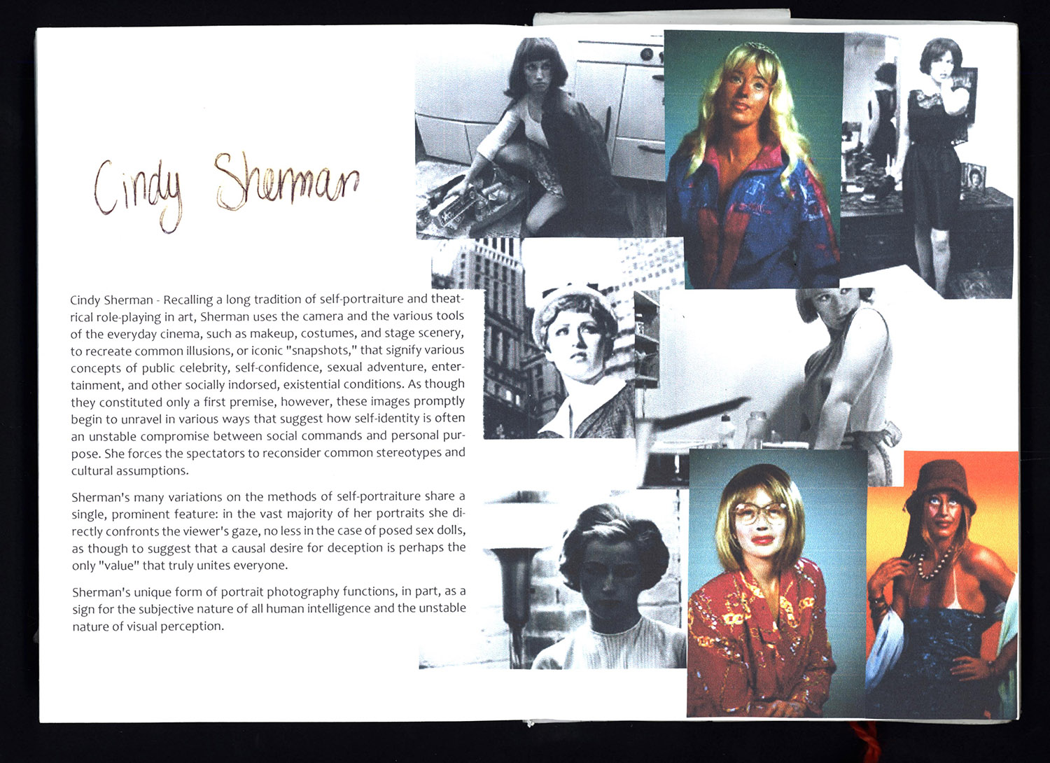 A level photography research cindy sherman